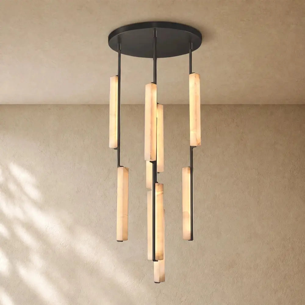 Audubom Alabaster Round Chandelier - Zelno