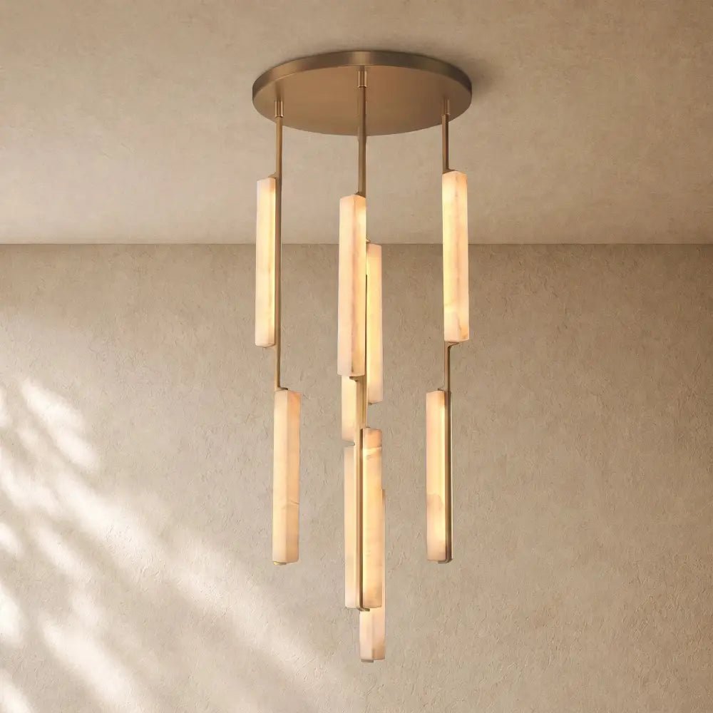 Audubom Alabaster Round Chandelier - Zelno