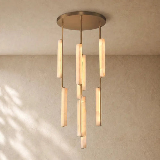 Audubom Alabaster Round Chandelier - Zelno
