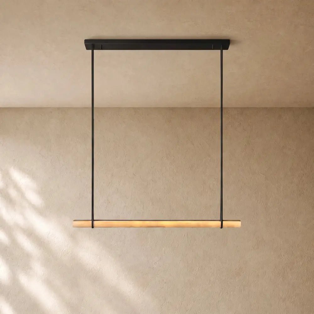 Audubom Alabaster Single Bar Linear Chandelier - Zelno