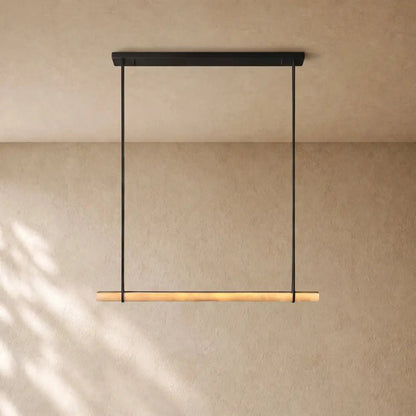 Audubom Alabaster Single Bar Linear Chandelier - Zelno