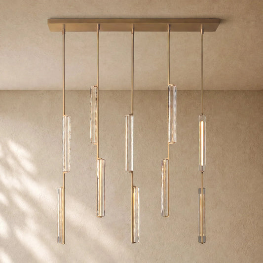 Audubom Crystal Linear Chandelier - Zelno
