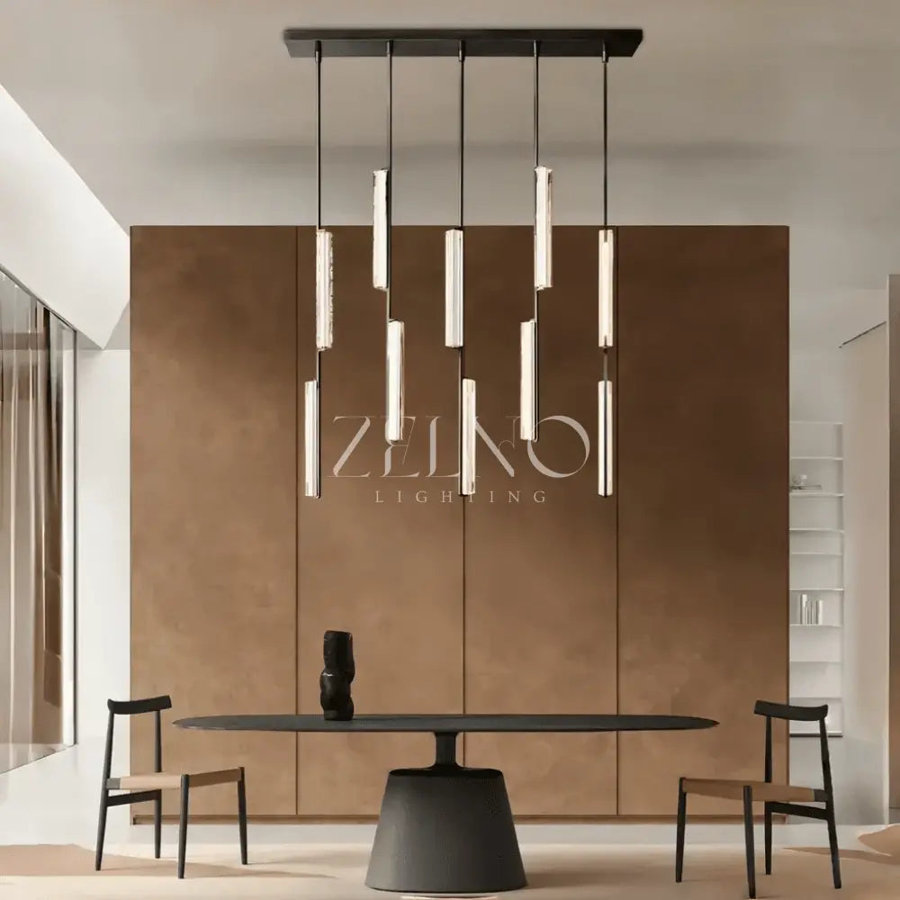 Audubom Crystal Linear Chandelier - Zelno