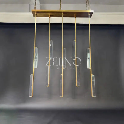 Audubom Crystal Linear Chandelier - Zelno