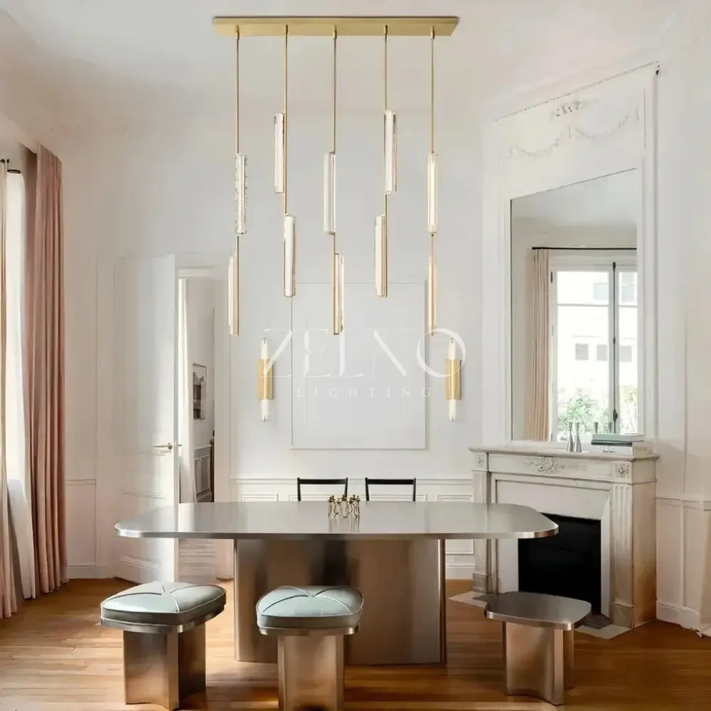 Audubom Crystal Linear Chandelier - Zelno