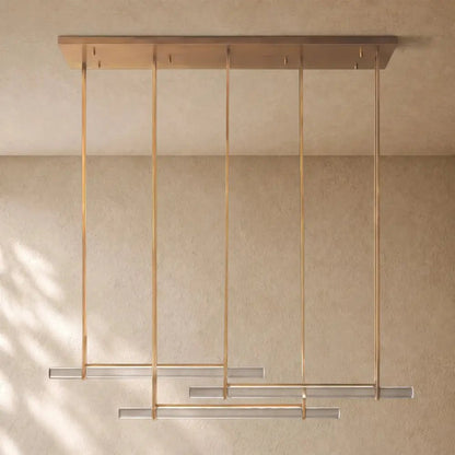 Audubom Crystal Triple Bar Linear Chandelier - Zelno