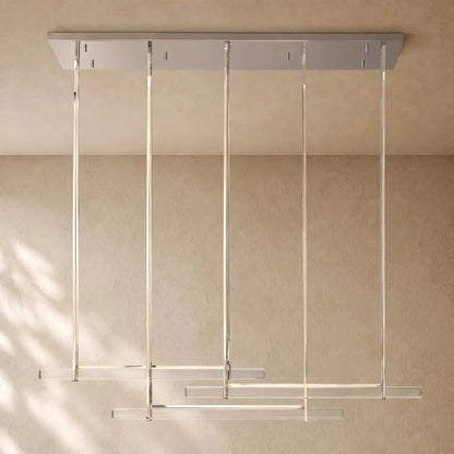Audubom Crystal Triple Bar Linear Chandelier - Zelno