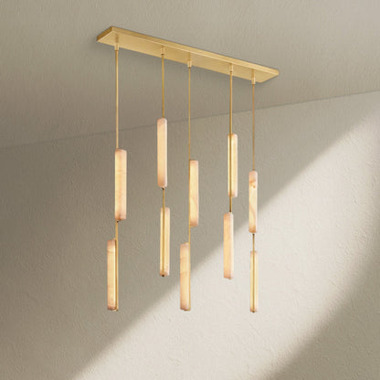 Aufz Alabaster Linear Chandelier - Zelno