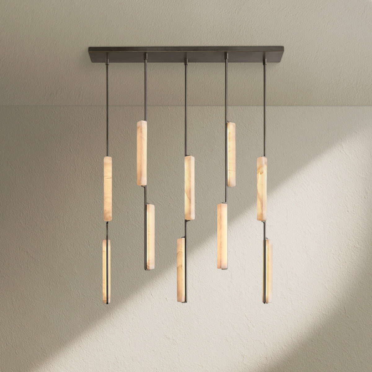 Aufz Alabaster Linear Chandelier - Zelno