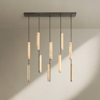 Aufz Alabaster Linear Chandelier - Zelno