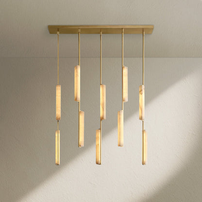 Aufz Alabaster Linear Chandelier - Zelno