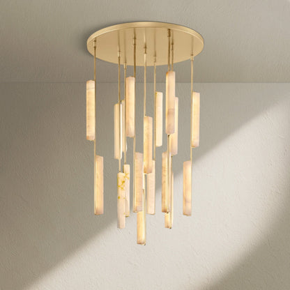 Aufz Alabaster Round Chandelier - Zelno