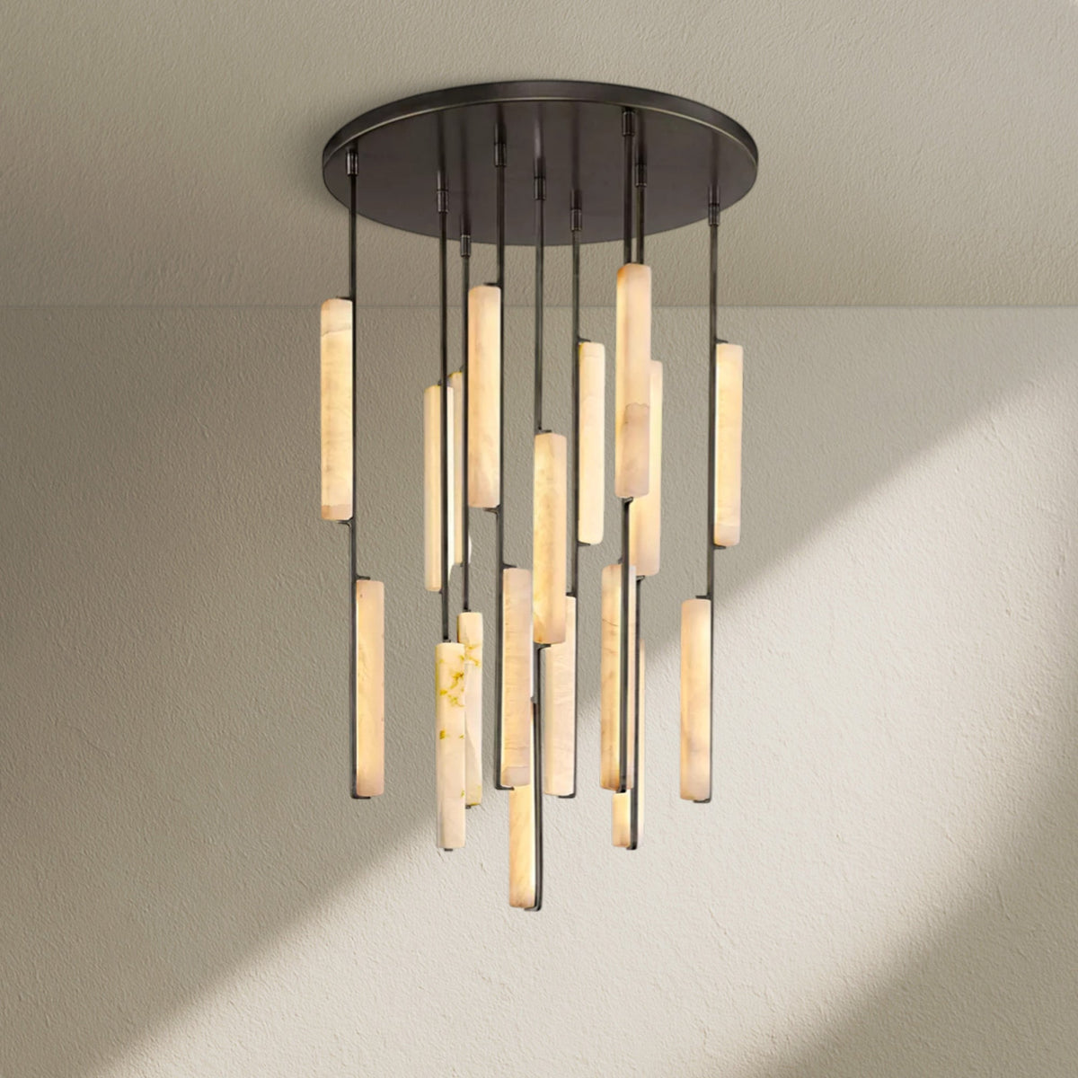 Aufz Alabaster Round Chandelier - Zelno