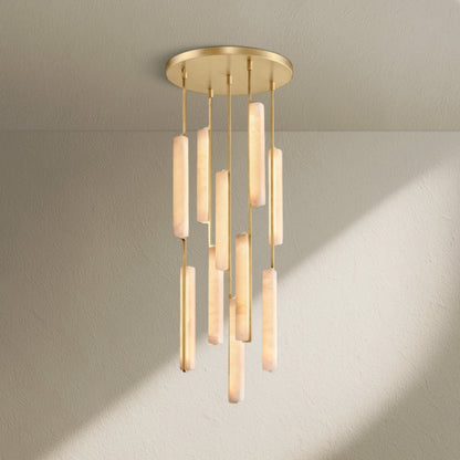 Aufz Alabaster Round Chandelier - Zelno