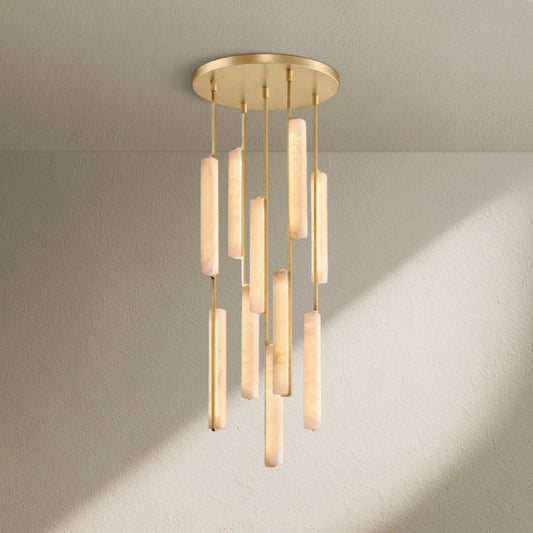 Aufz Alabaster Round Chandelier - Zelno