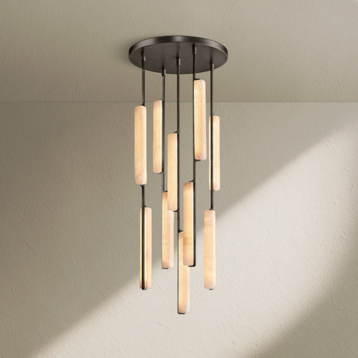 Aufz Alabaster Round Chandelier - Zelno