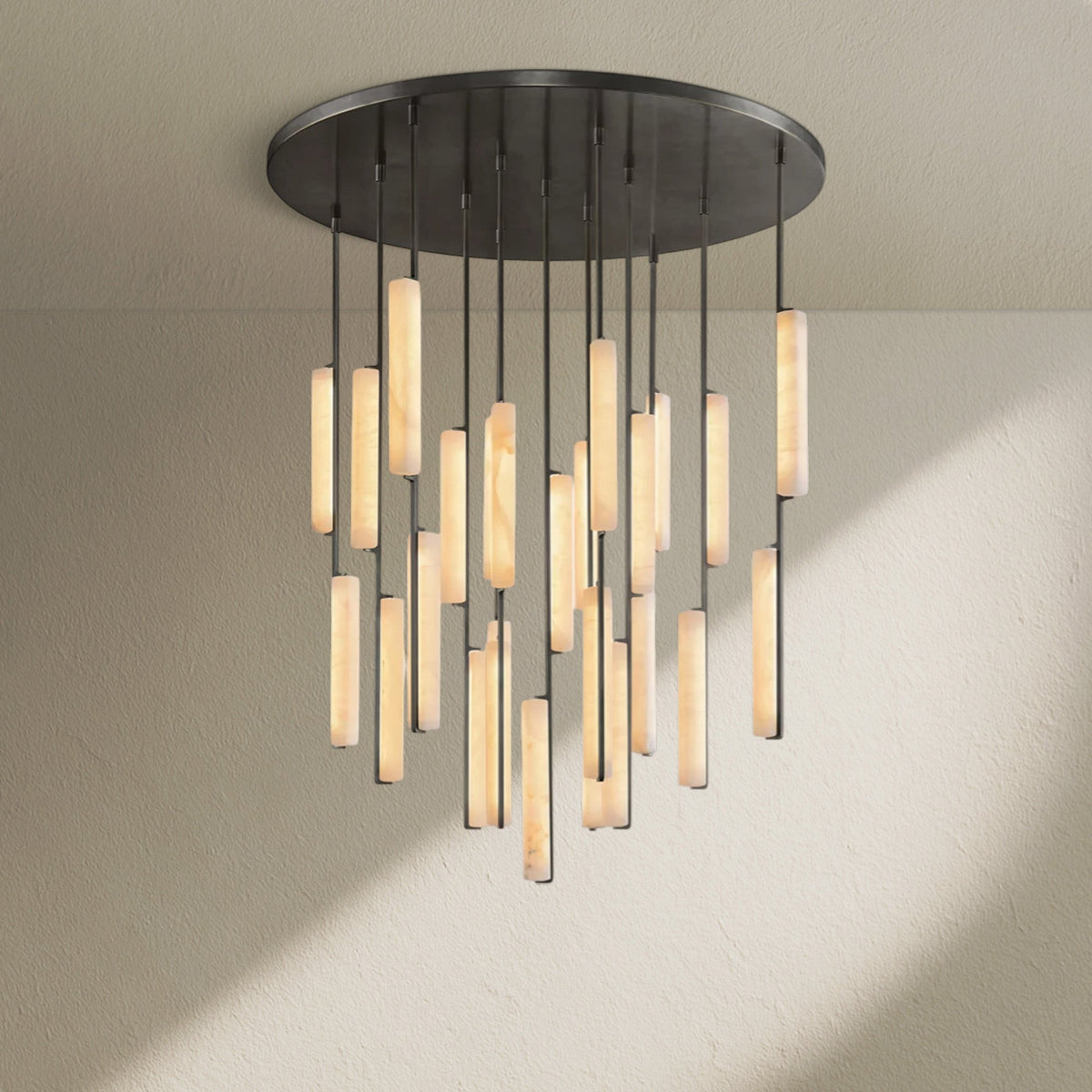 Aufz Alabaster Round Chandelier - Zelno