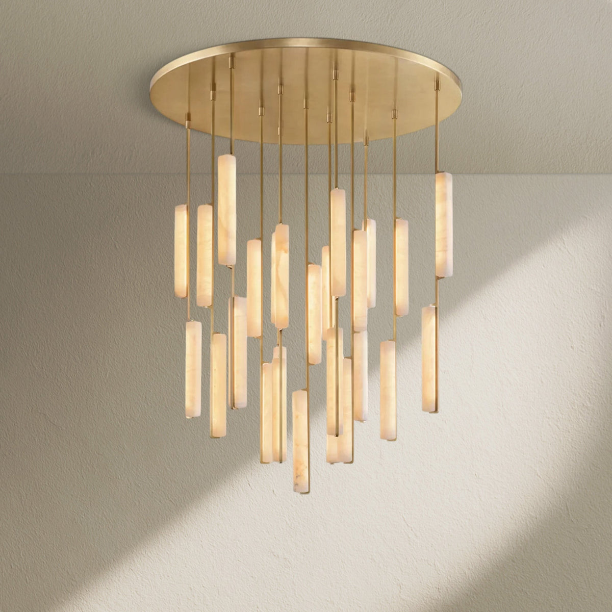 Aufz Alabaster Round Chandelier - Zelno