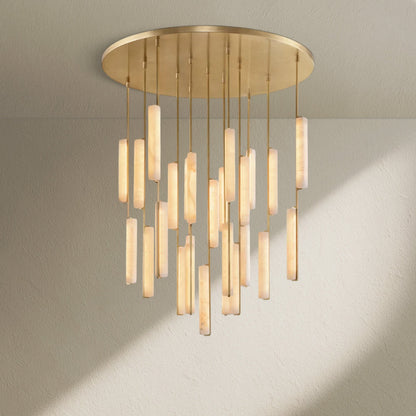 Aufz Alabaster Round Chandelier - Zelno