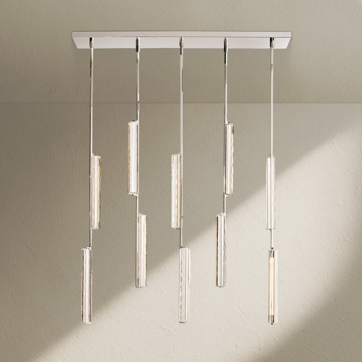 Aufz Crystal Linear Chandelier 54" - Zelno