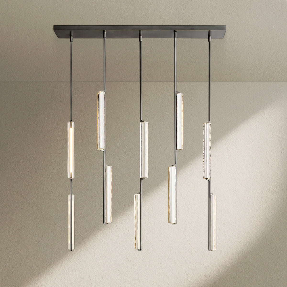 Aufz Crystal Linear Chandelier 54" - Zelno