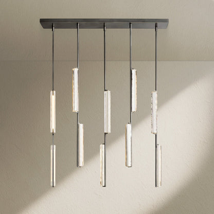 Aufz Crystal Linear Chandelier 54" - Zelno