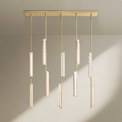 Aufz Crystal Linear Chandelier 54" - Zelno