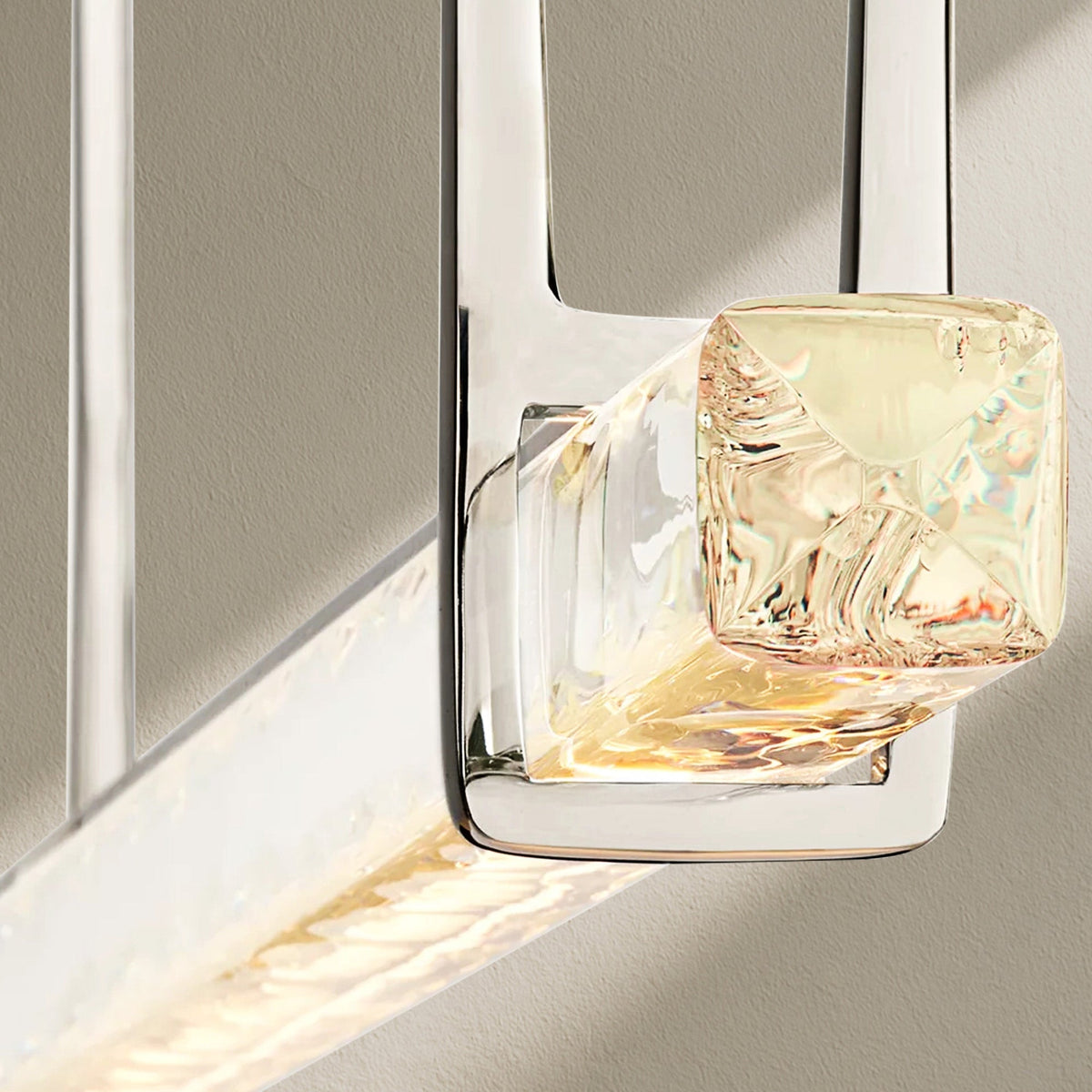 Aufz Crystal Single Bar Linear Chandelier - Zelno
