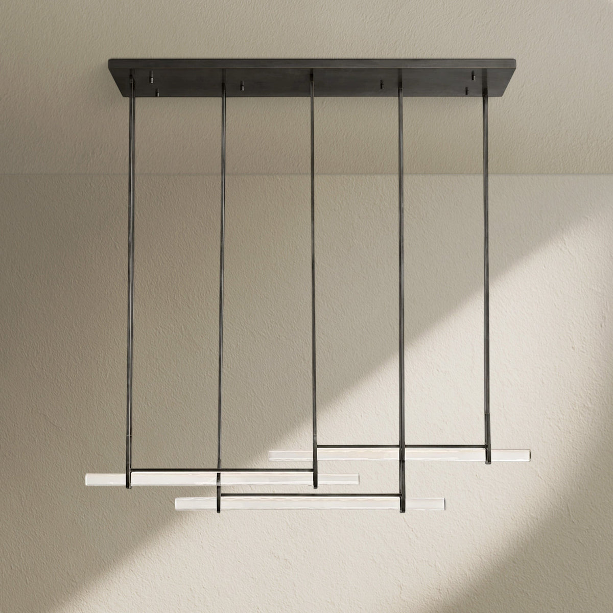 Aufz Crystal Triple Bar Linear Chandelier - Zelno