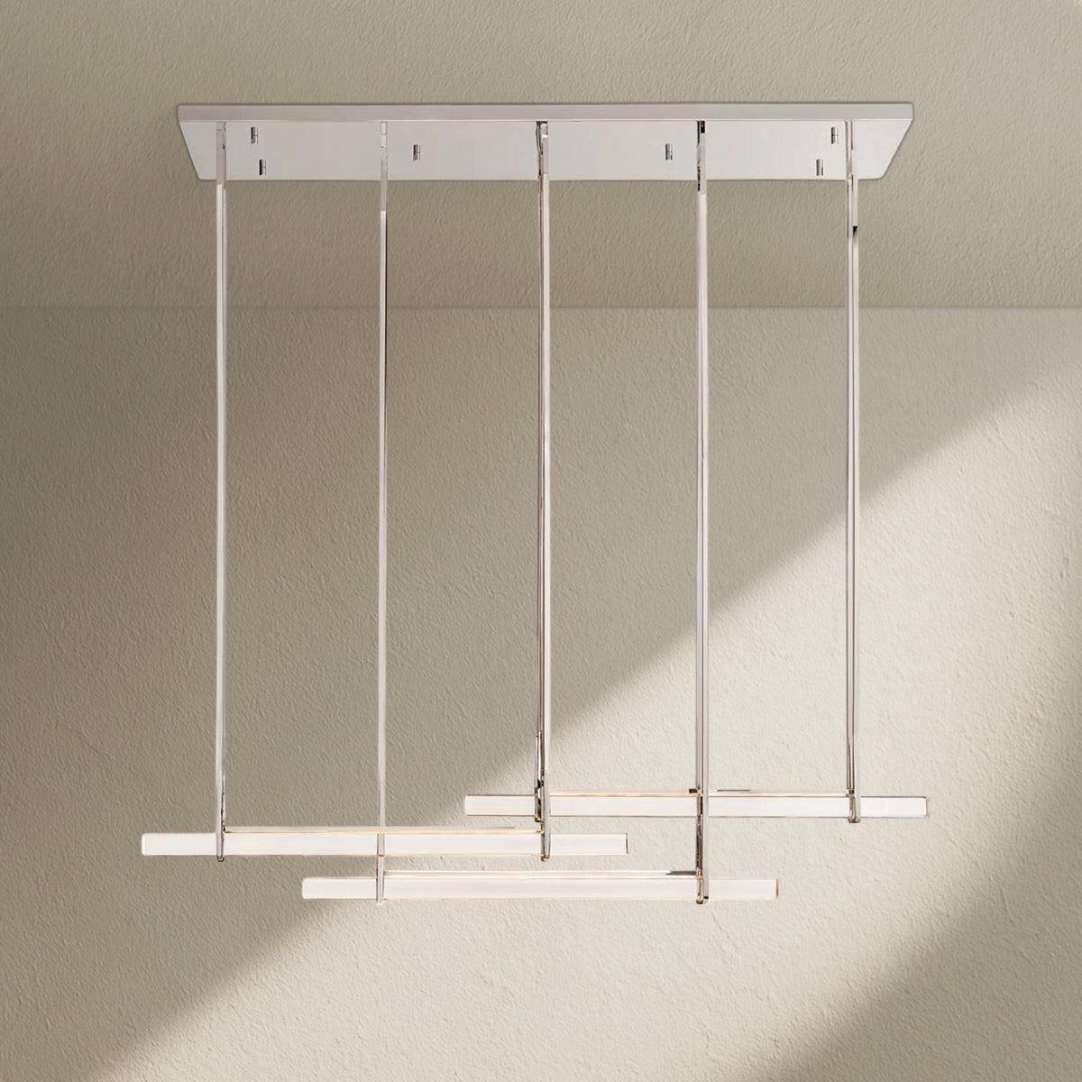 Aufz Crystal Triple Bar Linear Chandelier - Zelno