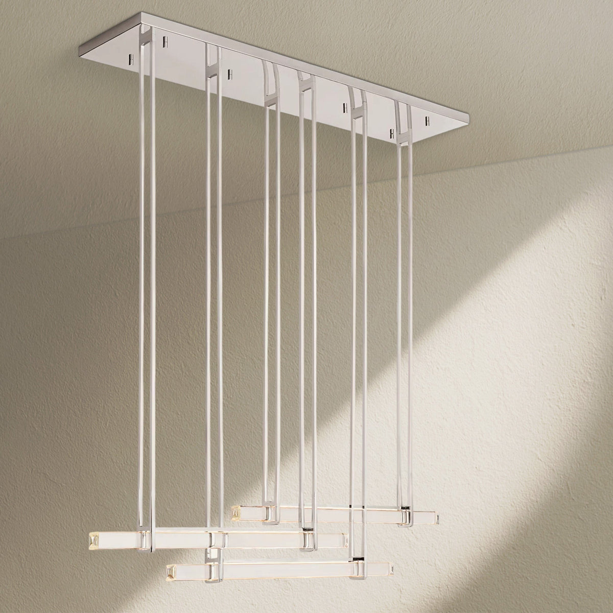 Aufz Crystal Triple Bar Linear Chandelier - Zelno