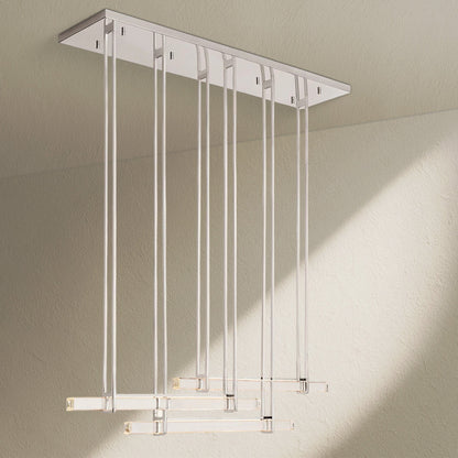 Aufz Crystal Triple Bar Linear Chandelier - Zelno