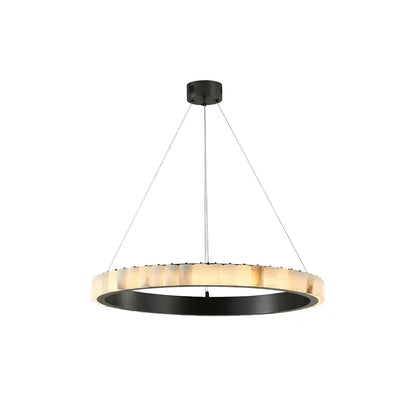 Avalon Alabaster Round Chandelier - Zelno Lighting
