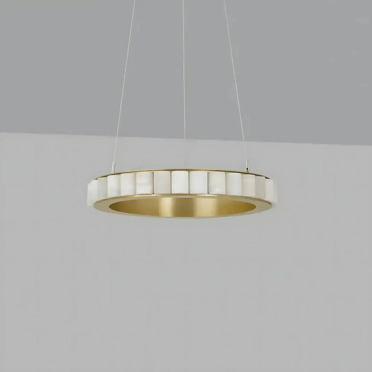 Avalon Alabaster Round Chandelier - Zelno Lighting