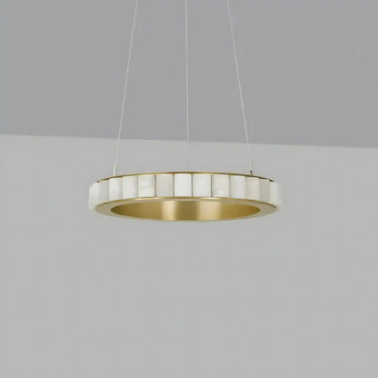 Avalon Alabaster Round Chandelier - Zelno Lighting