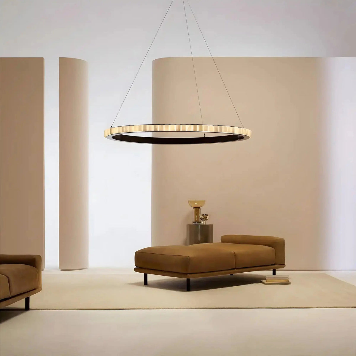 Avalon Alabaster Round Chandelier - Zelno Lighting