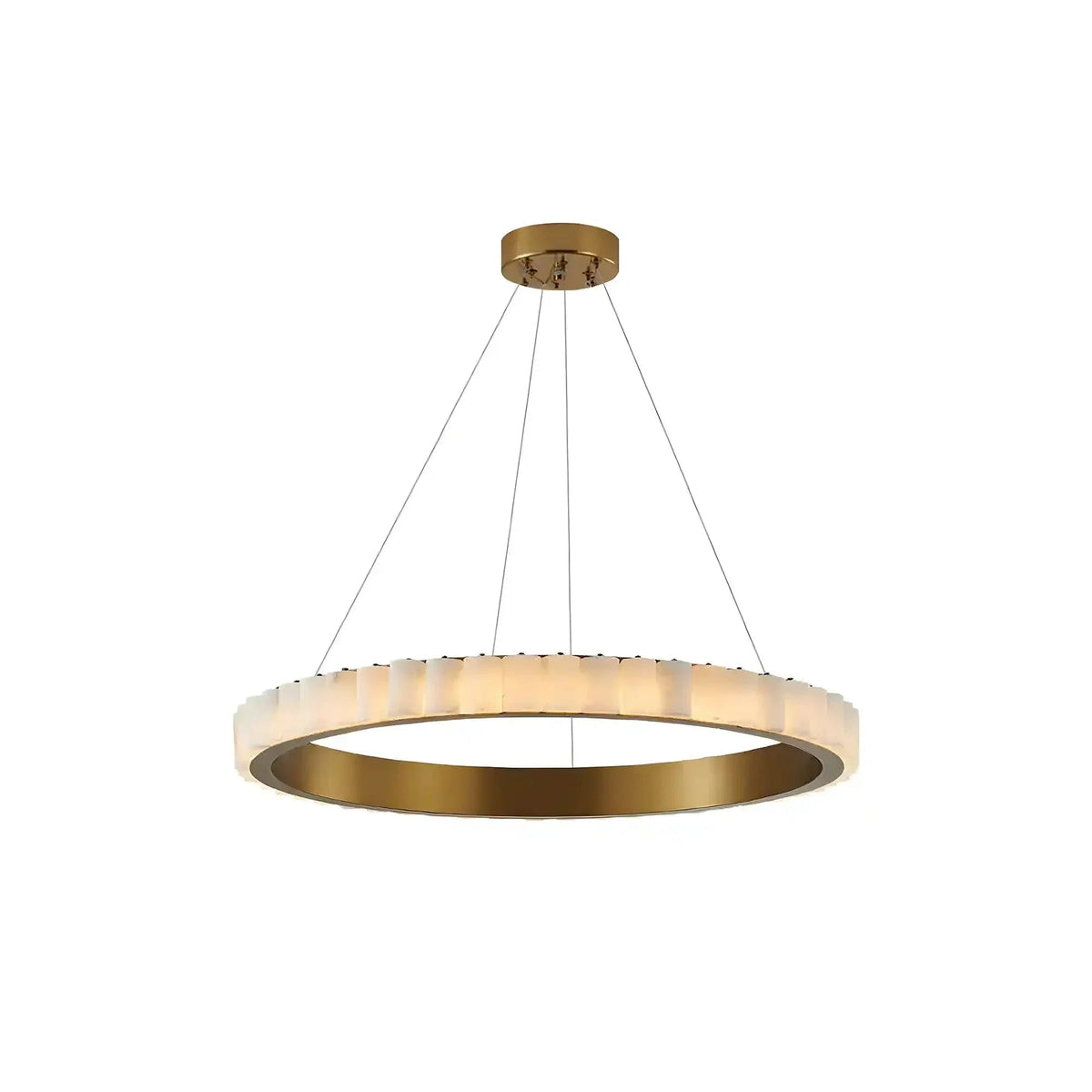 Avalon Alabaster Round Chandelier - Zelno Lighting