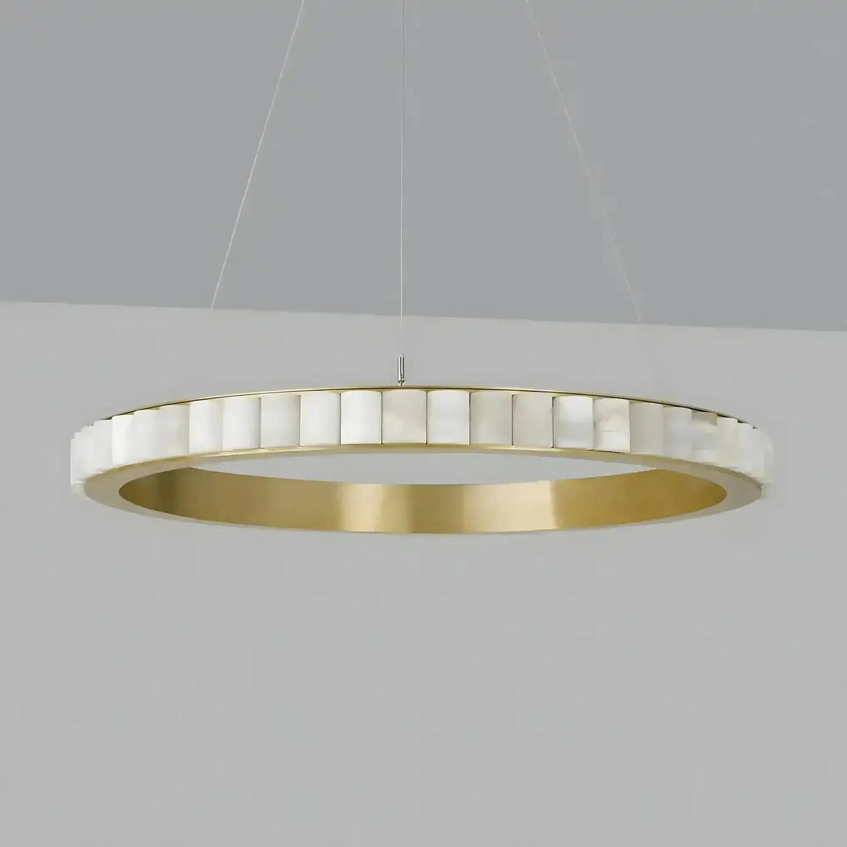 Avalon Alabaster Round Chandelier - Zelno Lighting