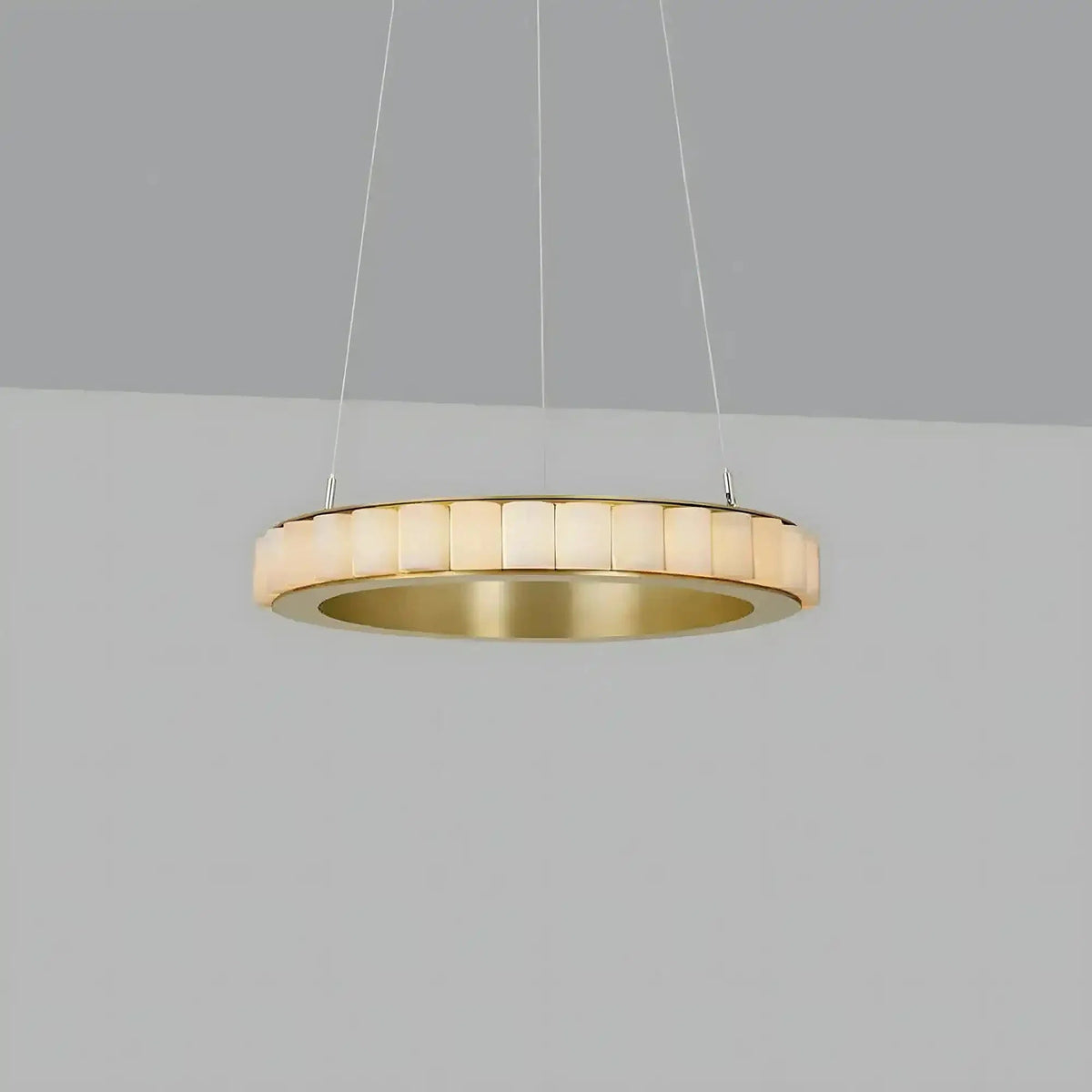 Avalon Alabaster Round Chandelier - Zelno Lighting