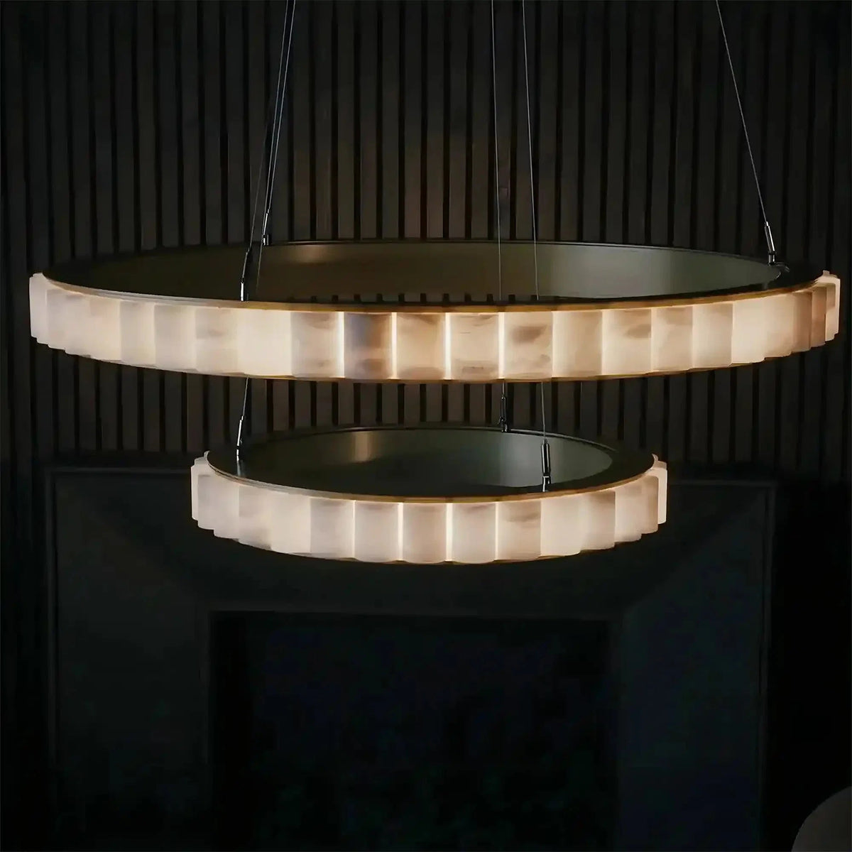 Avalon Alabaster Round Chandelier - Zelno Lighting