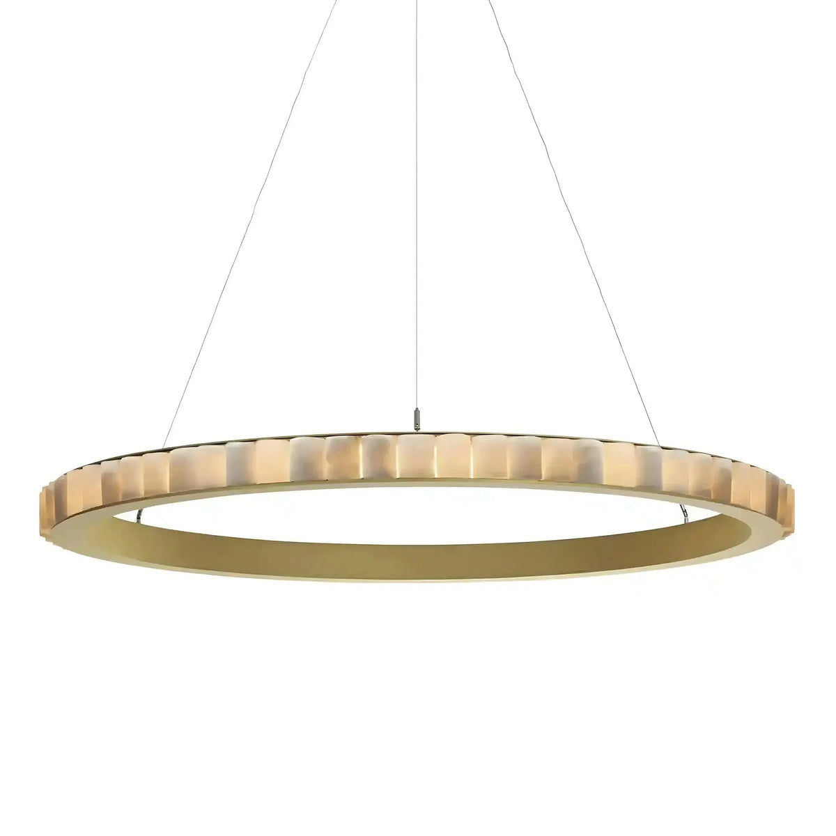 Avalon Alabaster Round Chandelier - Zelno Lighting