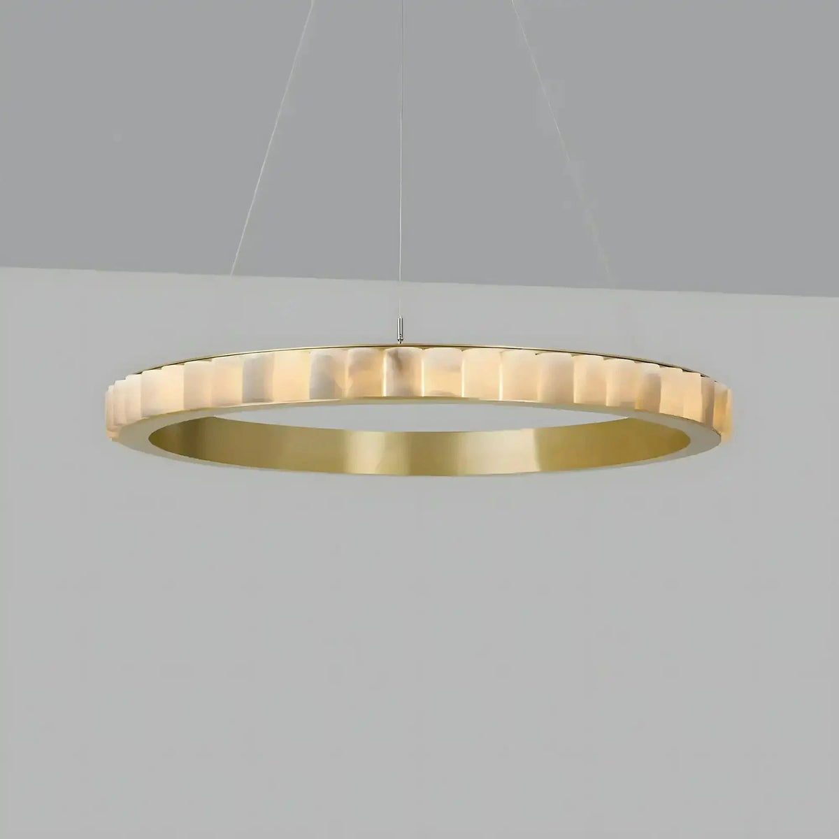 Avalon Alabaster Round Chandelier - Zelno Lighting