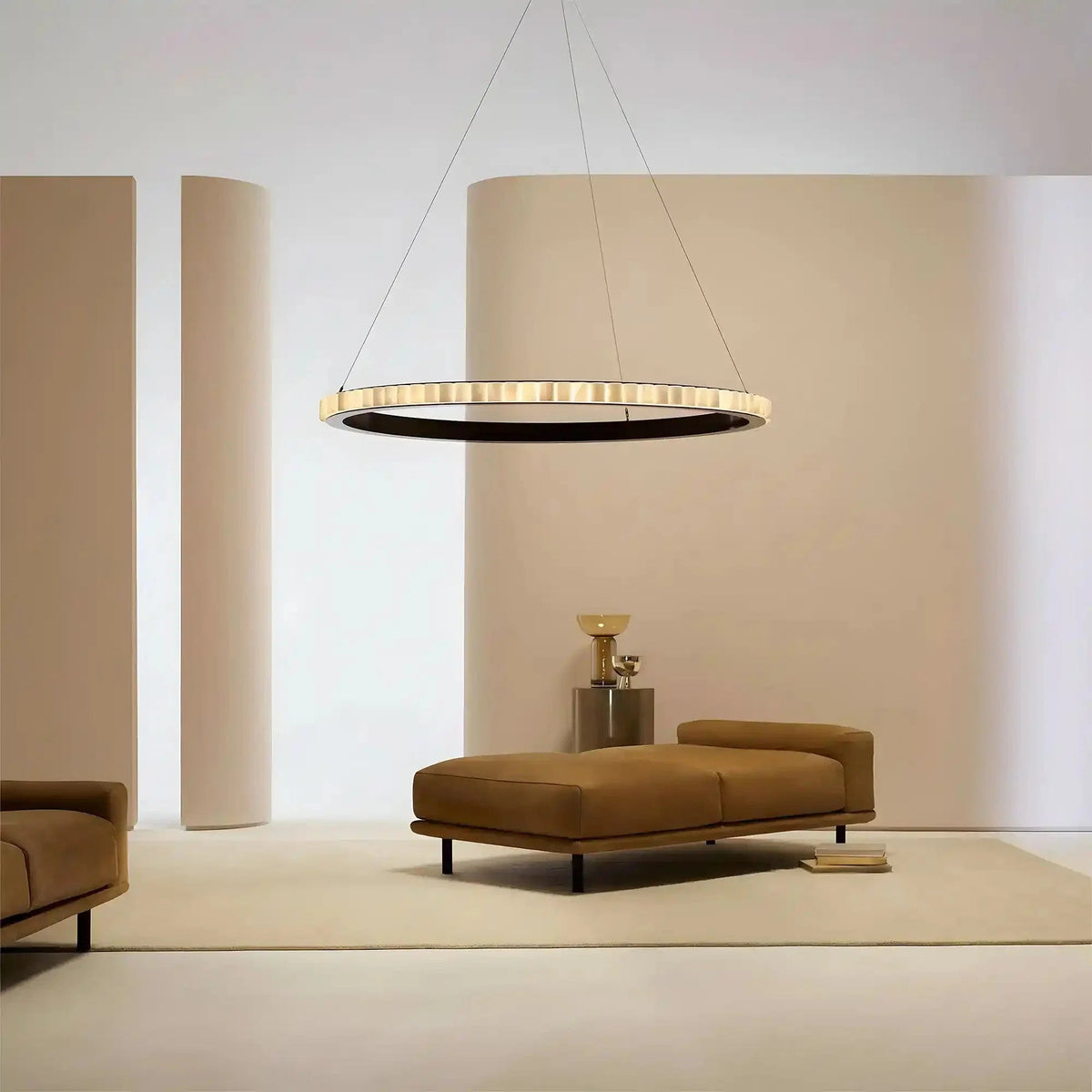 Avalon Alabaster Round Chandelier - Zelno Lighting