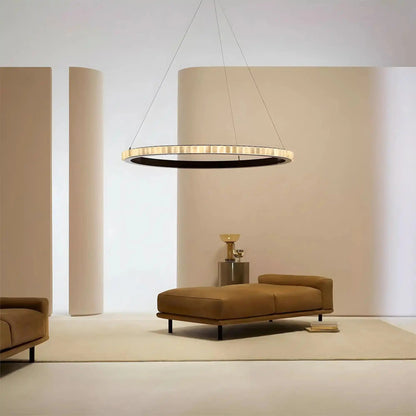 Avalon Alabaster Round Chandelier - Zelno Lighting
