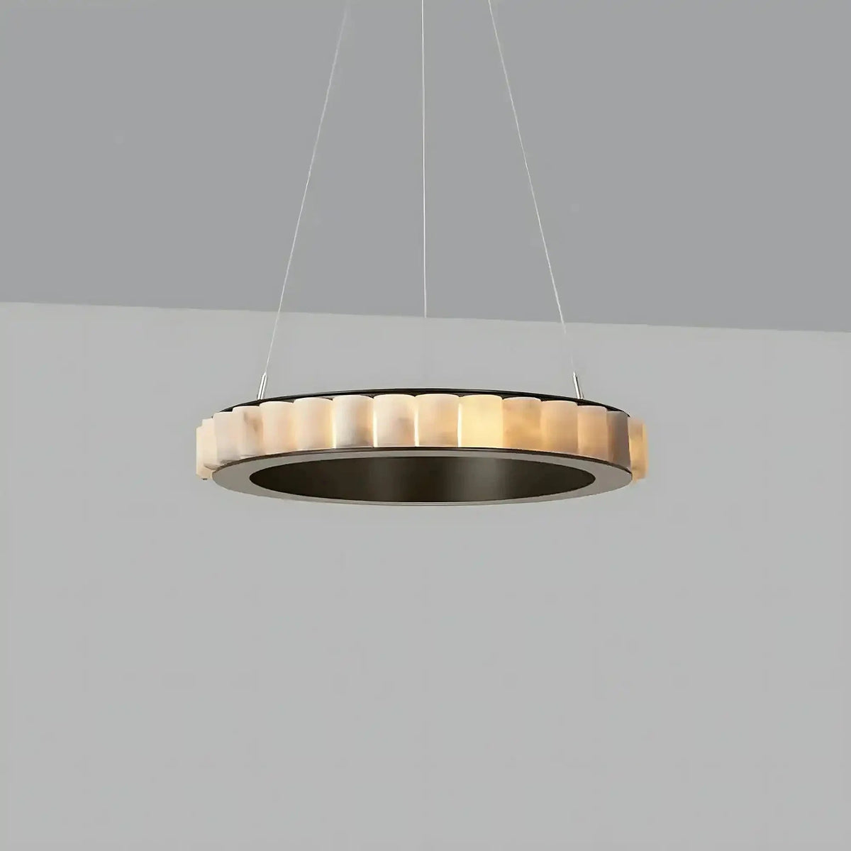 Avalon Alabaster Round Chandelier - Zelno Lighting