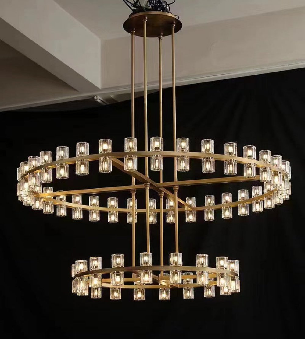 Avecho LED Round Two - Tier Chandelier 60" - zelnolighting