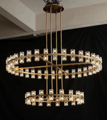Avecho LED Round Two - Tier Chandelier 60" - zelnolighting