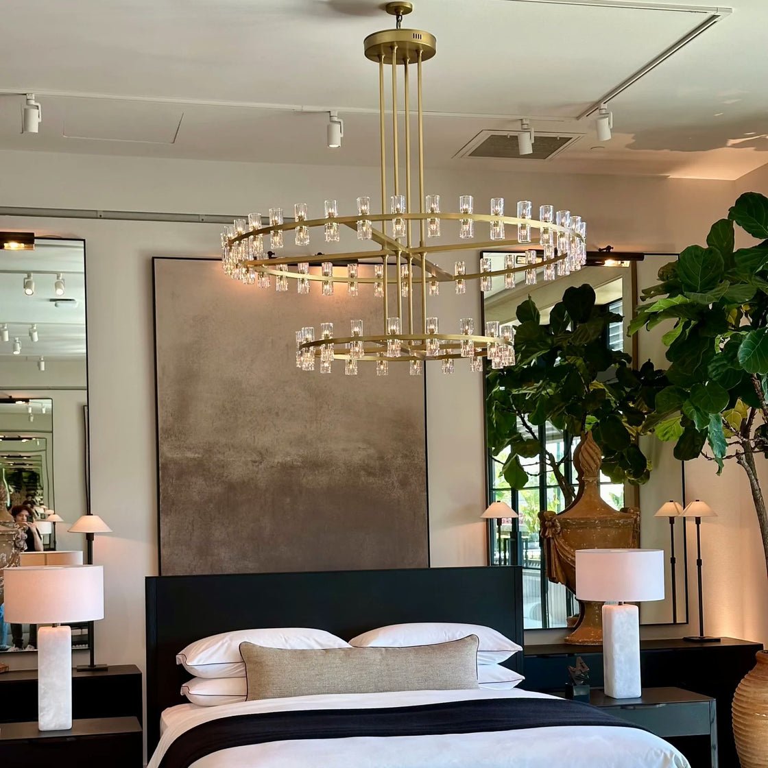 Avecho LED Round Two - Tier Chandelier 60" - zelnolighting