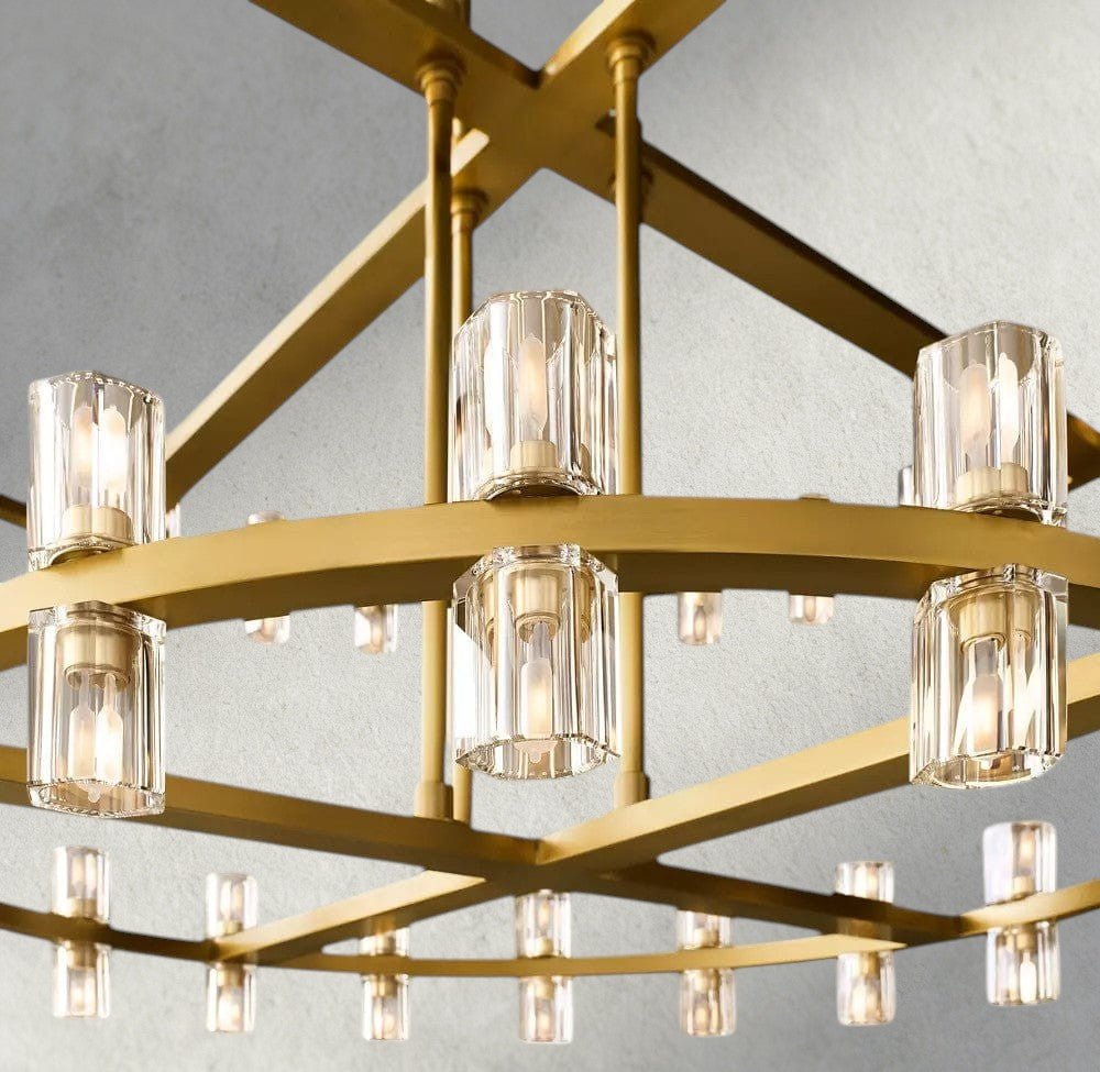 Avecho LED Round Two - Tier Chandelier 60" - zelnolighting