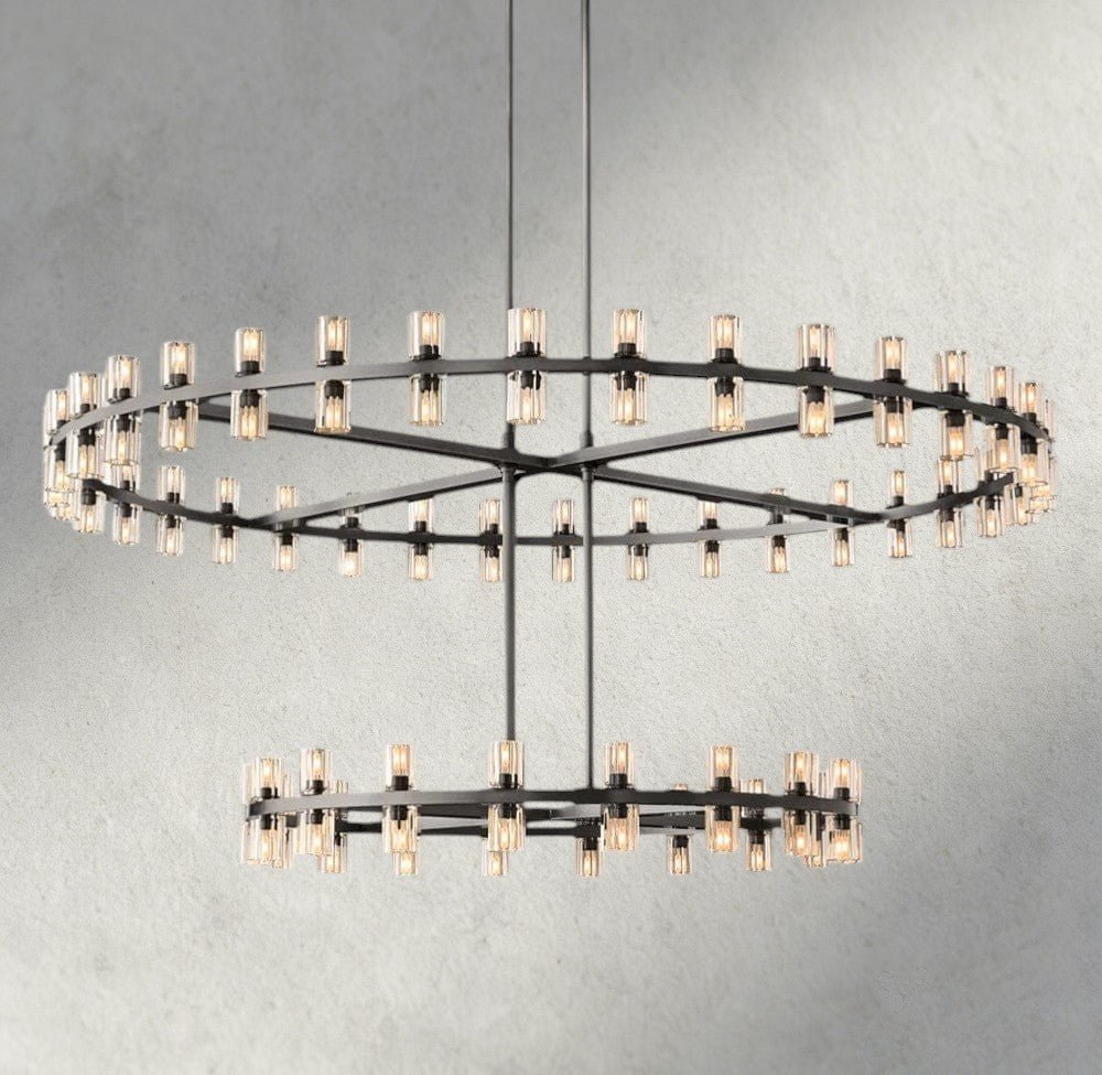 Avecho LED Round Two - Tier Chandelier 60" - zelnolighting